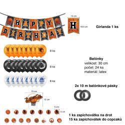 Set narozeninová dekorace Basketbal