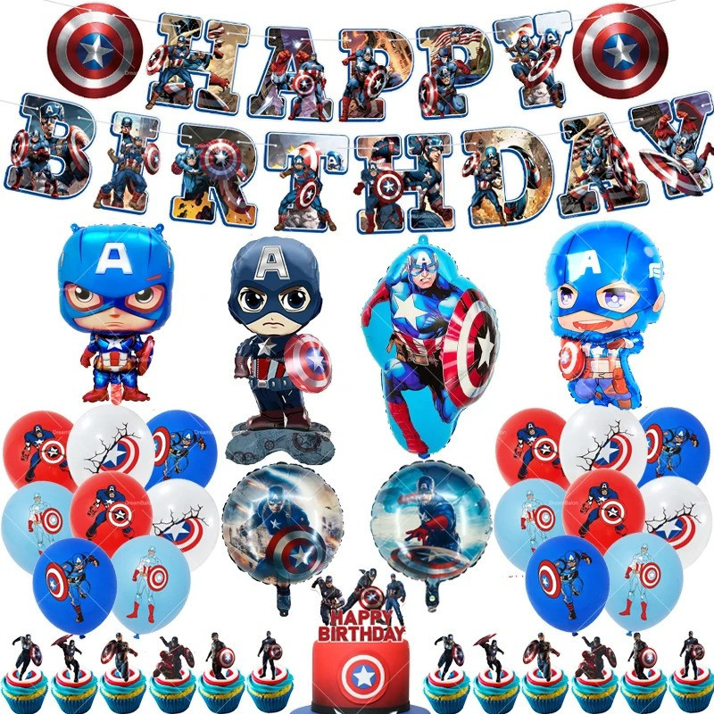 Set narozeninová dekorace Kapitán Amerika | Marvel
