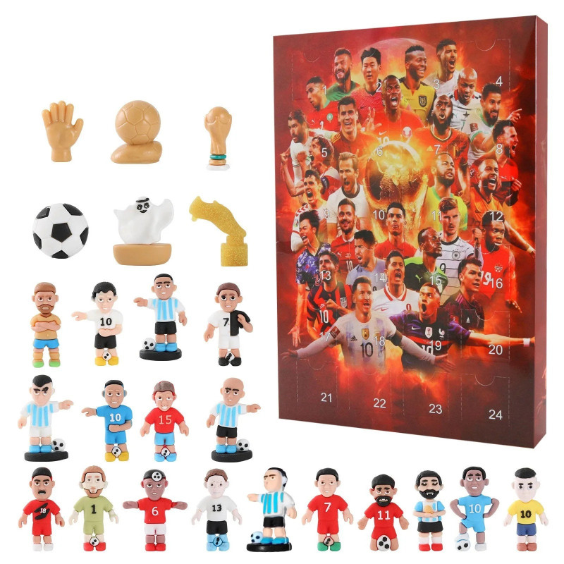 Adventný kalendár Futbalisti Figúrky 24 ks