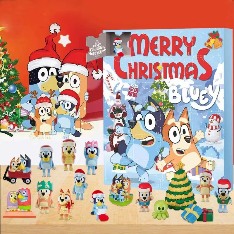 Adventný kalendár Bluey Figúrky 24 ks