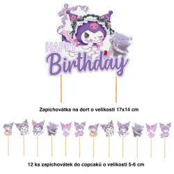 Set narozeninová dekorace Kuromi