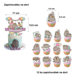 Set narozeninová dekorace Kočička Pusheen