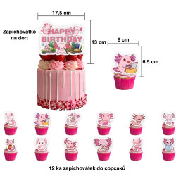 Set narozeninová dekorace Axolotl