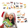Adventný kalendár Zvieratká 24 ks figúrok