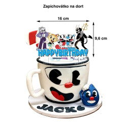 Set narozeninová dekorace Cuphead a Mugman