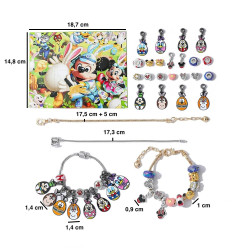 Adventní kalendář Mickey Mouse náramky a přívěsky 24 ks