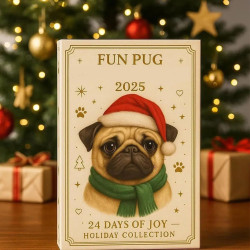 Adventní kalendář Pes Mops Pug 24 ks figurek