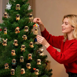 Adventný kalendár Pes Mops Pug 24 ks figúrok