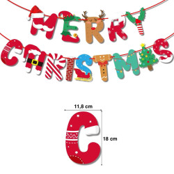 Set vánoční dekorace Merry Christmas
