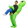 Dospelý nafukovací kostým zelený Mimozemšťan 150-200 cm