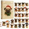 Adventný kalendár Pes Mops Pug 24 ks figúrok