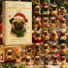 Adventní kalendář Pes Mops Pug 24 ks figurek