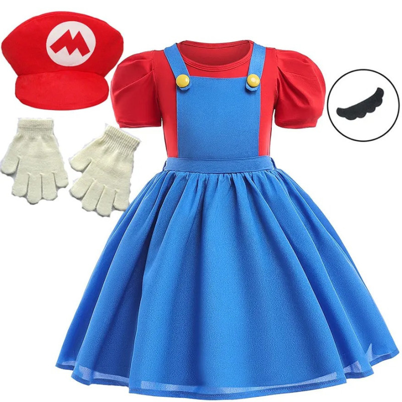 Detské dievčenské šaty Super Mario 100 - 140