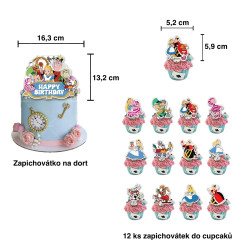 Set narodeninová dekorácia Alenka v ríši divov