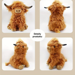 Plyšák huňatá Highland kravička 25 cm