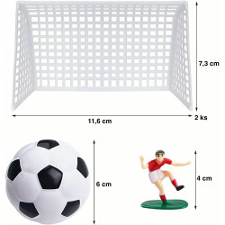 Narodeninová dekorácia na tortu Futbal 18 ks