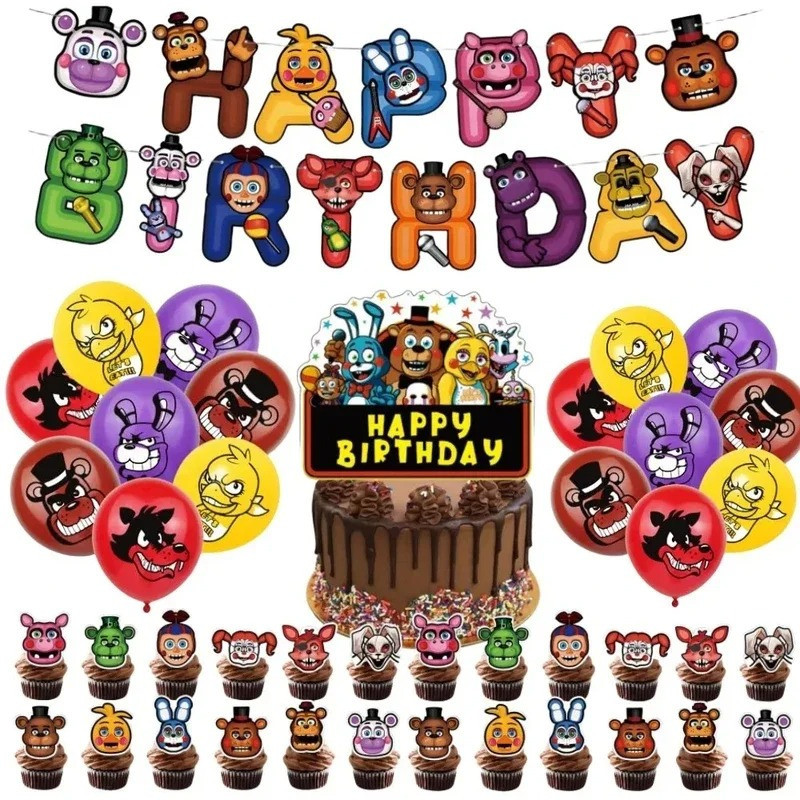 Set narodeninová dekorácia FNAF | Päť nocí u Freddyho