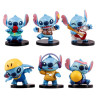 Figúrky Stitch s podstavcom 6 ks