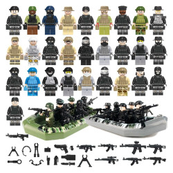 Figurky vojáků a lodě k LEGO 54 ks
