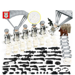 Figurky set zimní vojáci a vybavení