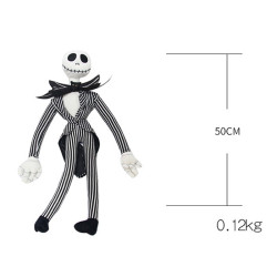 50 cm Predvianočná nočná mora Jack Skellington Plyšové hračky Kostra bábiky Jake Plyšové hračky pre deti Detské darčeky| | - Bar