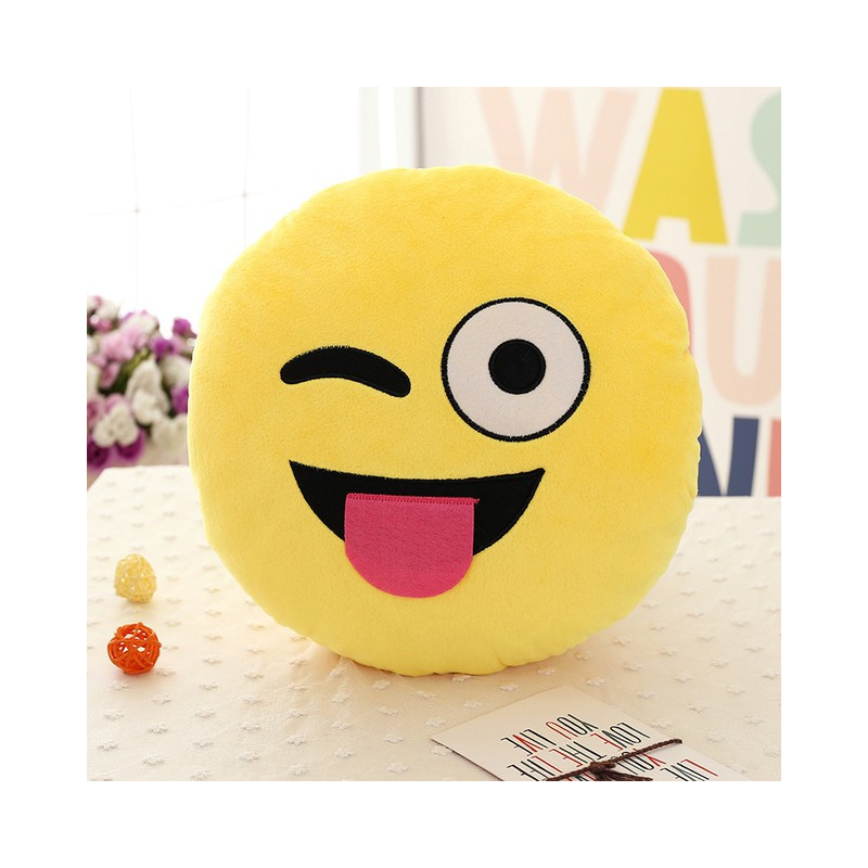 Plyšové polštáře emotikonů 32 cm