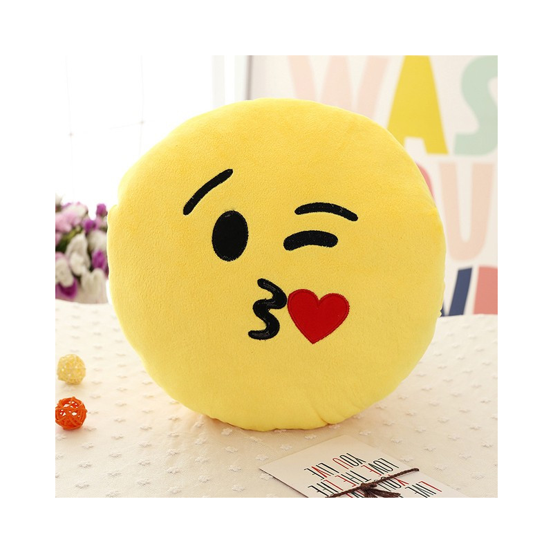 Plyšové polštáře emotikonů 32 cm