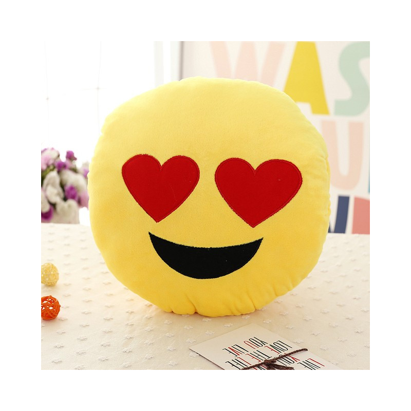 Plyšové polštáře emotikonů 32 cm