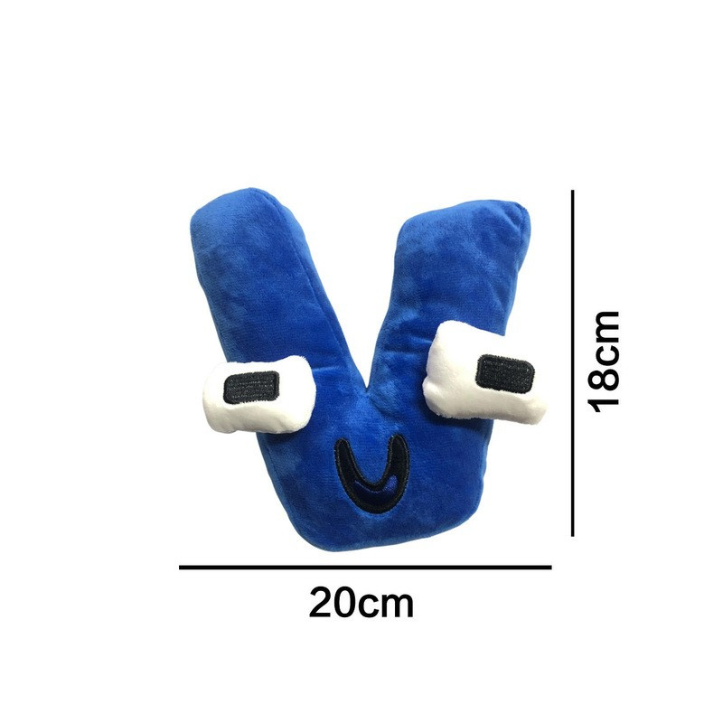 Plyšové písmenká 19-22 cm