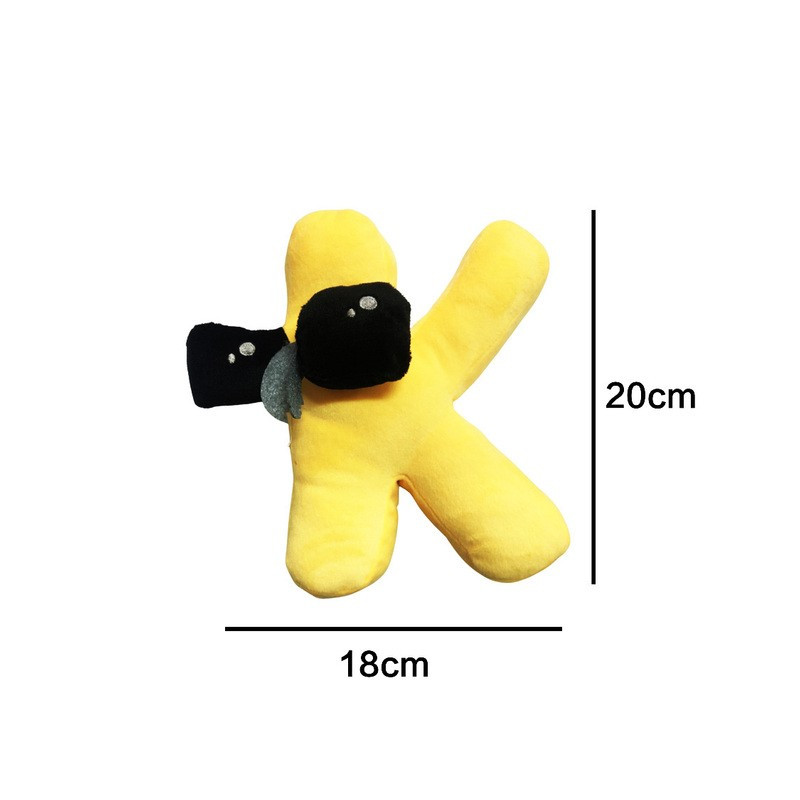 Plyšová písmenka 19-22 cm