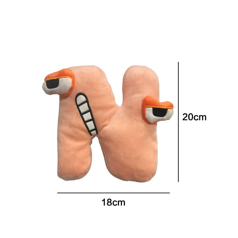 Plyšové písmenká 19-22 cm