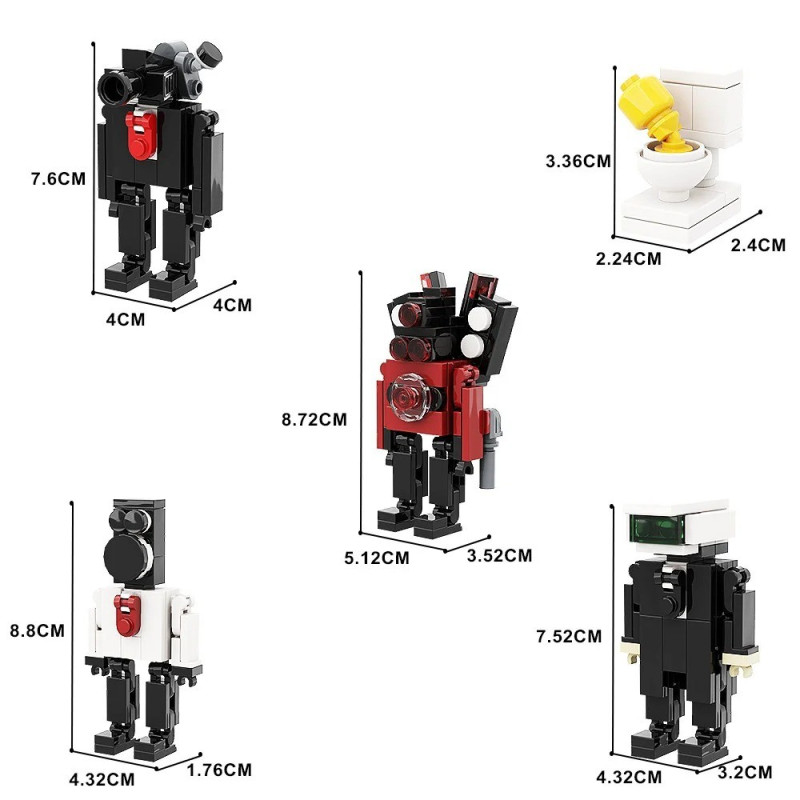 Set Stavebnice Skibidi Toilet 5 ks