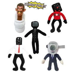 Set Plyšové hračky Skibidi Toilet 30 cm / 5 ks