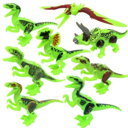 Svítící figurky Jurský Svět Dinosauři k LEGO 8 ks