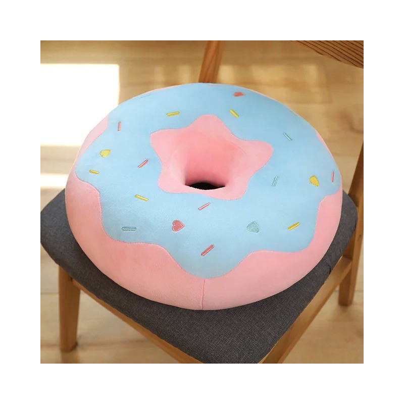 Plyšový polštář Donut 38/58 cm