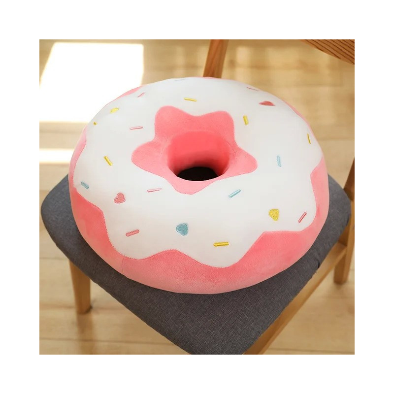 Plyšový polštář Donut 38/58 cm