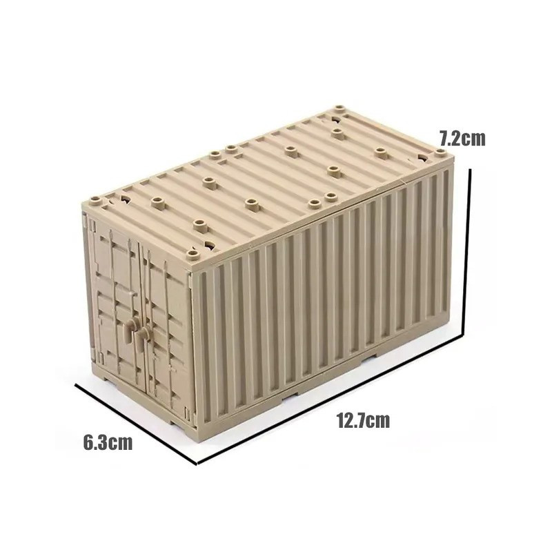 MOC Military Container Building Blocks Box Toys for Boys WW2 War Base Technical Bricks Creative DIY Juguete Bloques Brinquedos|