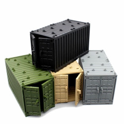 MOC Military Container Building Blocks Box Toys for Boys WW2 War Base Technical Bricks Creative DIY Juguete Bloques Brinquedos|