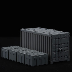 MOC Military Container Building Blocks Box Toys for Boys WW2 War Base Technical Bricks Creative DIY Juguete Bloques Brinquedos|