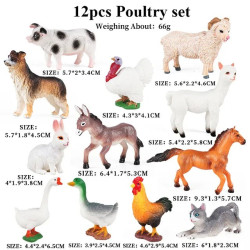 Indpls Zoo|oenux Animal Model Set - Pvc Action Figures For Kids & Collectors