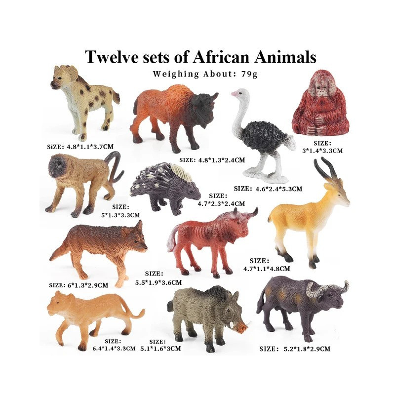 Indpls Zoo|oenux Animal Model Set - Pvc Action Figures For Kids & Collectors