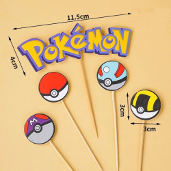 Narozeninová dekorace na dort Pokémon 13 ks