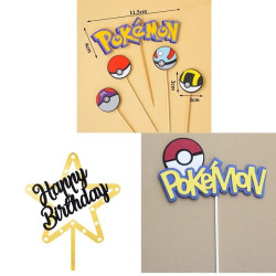 Narodeninová dekorácia na tortu Pokémon 13 ks