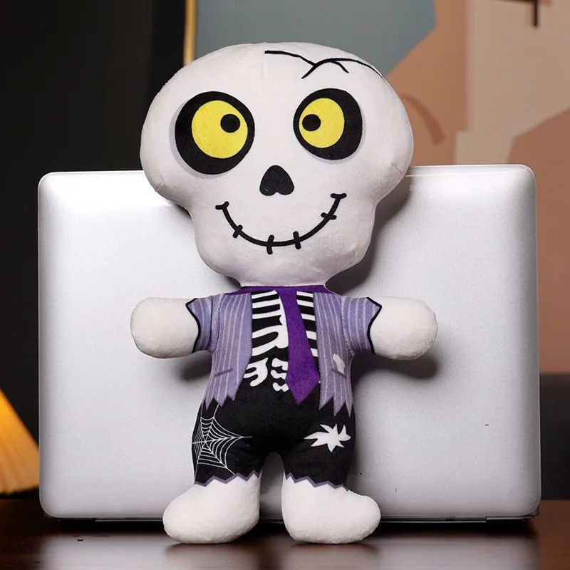 New Halloween Skeleton Bob Plush Doll Halloween Props Skeleton Throw P