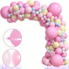 132PCS Rainbow Unicorn Balloon Arch Flower Ring Set, Used for Summer P