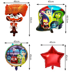 Disney Inside Out Birthday Party Decoration Foil Latex Balloon For Kid