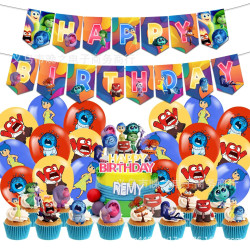 Disney Inside Out Birthday Decorations Pennant Tablecloth Plates Napki