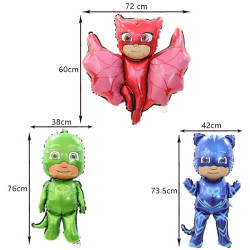 Pjm Mask Birthday Party Decoration Aluminum Foil Balloon For Kid Event