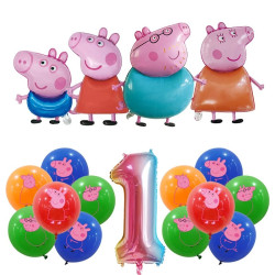 Peppa Pig Birthday Party Decoration Aluminum Foil Balloon For Kid Even