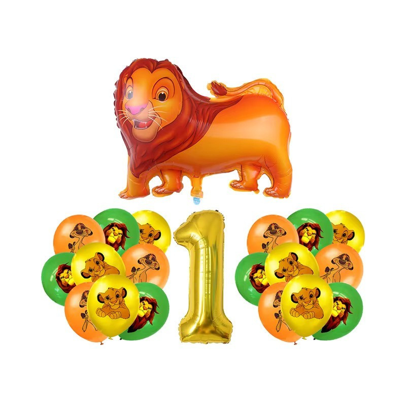 Disney Lion King Birthday Decorations Disposable Tableware Set Aluminu